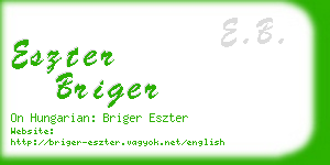 eszter briger business card